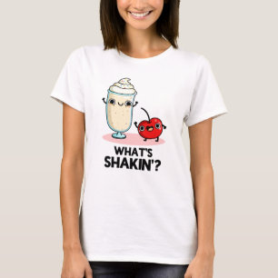 Wat is Shakin Funny Cherry Milkshake Pun T-shirt