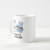 Wat is Shakin Funny Salt en Pepper Shaker Pun Koffiemok (Voorkant links)