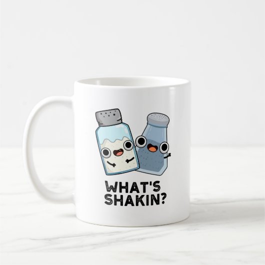 Wat is Shakin Funny Salt en Pepper Shaker Pun Koffiemok (Links)