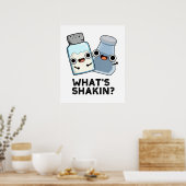 Wat is Shakin Funny Salt en Pepper Shaker Pun Poster (Keuken)