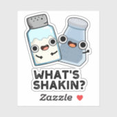 Wat is Shakin Funny Salt en Pepper Shaker Pun Sticker (Vel)