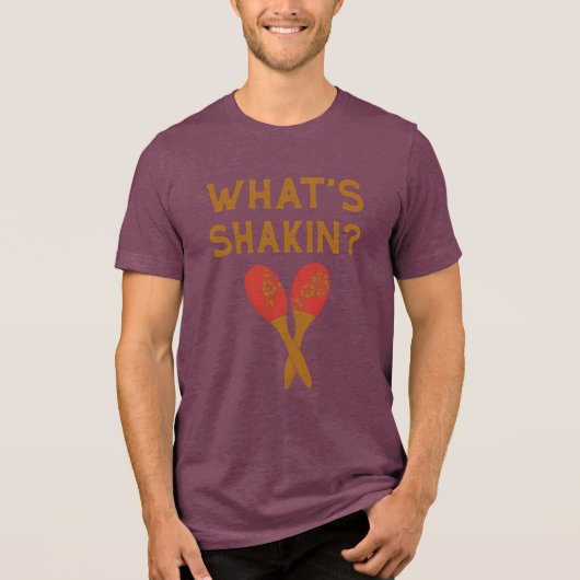Wat is Shakin Maracas Style Graphic Tri-Blend Shirt (Voorkant)