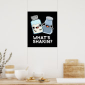 Wat is Shakin Salt En Pepper Shaker Pun Dark BG Poster (Keuken)