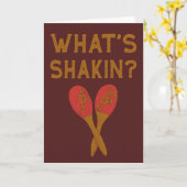 Wat is Shakin stijl Maracas Kaart (Gele Bloem)