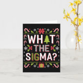 Wat is Sigma Grappige Kerstman Claus Gen Alpha Ker Kaart (Gele Bloem)
