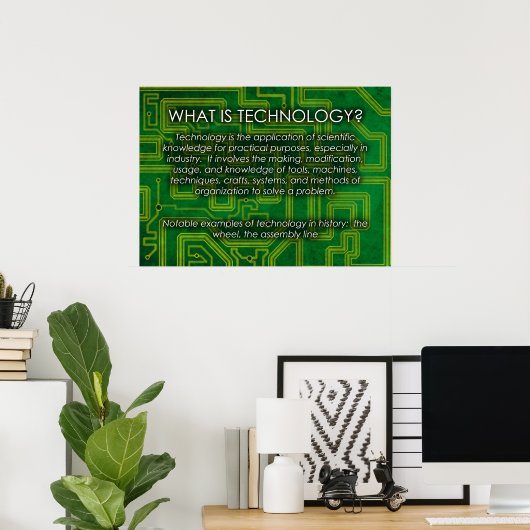 Wat is Technologie? Poster (Thuiskantoor)