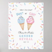 Wat is The Scoop Ice Cream Gender Reveal Poster (Voorkant)