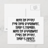 Wat is Tirannie…? Briefkaart (Voorkant / Achterkant)