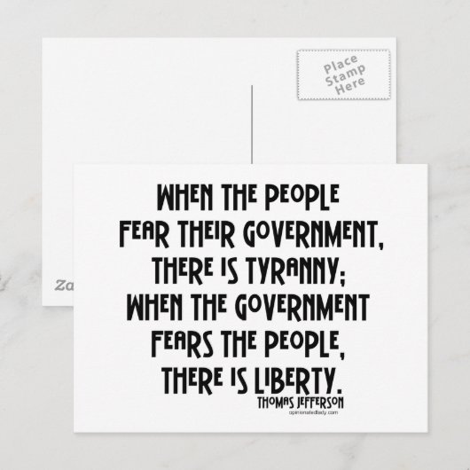 Wat is Tirannie…? Briefkaart (Voorkant / Achterkant)