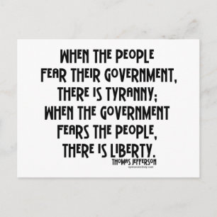 Wat is Tirannie…? Briefkaart