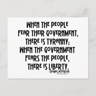 Wat is Tirannie…? Briefkaart