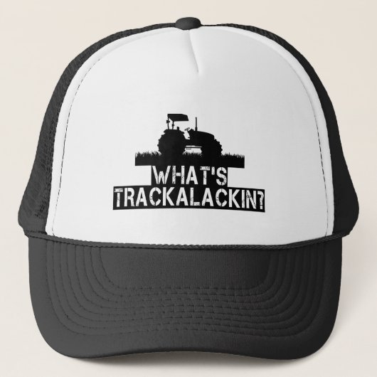 Wat is Trackalackin Funny Tractor Farming Country? Trucker Pet (Voorkant)