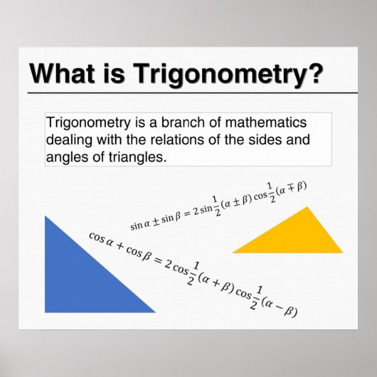 Wat is Trigonometrie? Poster (Voorkant)