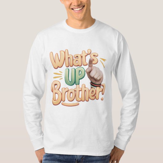 wat is up broer grappig gezegde (A) T-shirt (Voorkant)