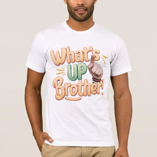 wat is up broer grappig gezegde (A) T-shirt (Voorkant)