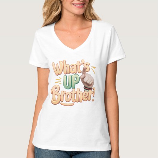 wat is up broer grappig gezegde (A) T-shirt (Voorkant)