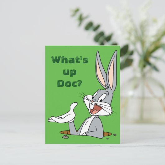 WAT IS UP DOC?™ BUGS BUNNY™ Rabbit Hole Briefkaart (Staand voorkant)