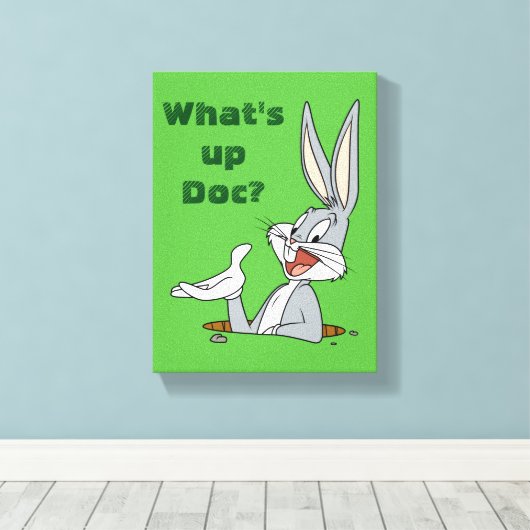 WAT IS UP DOC?™ BUGS BUNNY™ Rabbit Hole Canvas Afdruk (Insitu (Houten vloer))