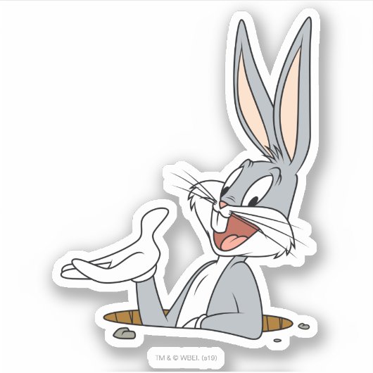 WAT IS UP DOC?™ BUGS BUNNY™ Rabbit Hole Sticker (Voorkant)