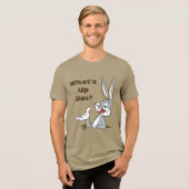 WAT IS UP DOC?™ BUGS BUNNY™ Rabbit Hole Tri-Blend Shirt (Voorkant volledig)