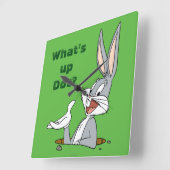 WAT IS UP DOC?™ BUGS BUNNY™ Rabbit Hole Vierkante Klok (Hoek)