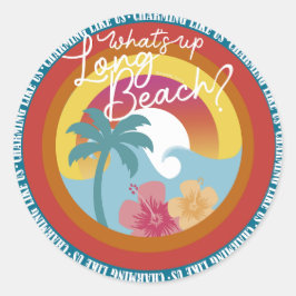 Wat is Up Long Beach - AC Ronde Sticker