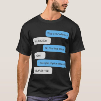 Wat is uw adres? t-shirt