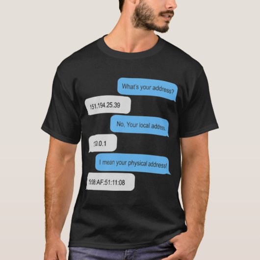 Wat is uw adres? t-shirt (Voorkant)