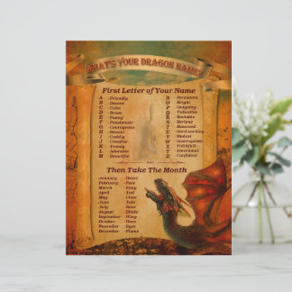 Wat is uw afdrukbare naam voor draak