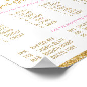 Wat is uw Dinosaur naam Birthday Party Game Poster (Hoek)