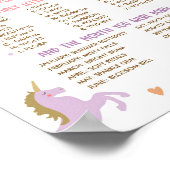 Wat is uw eenhoorn naam magische verjaardag spel poster (Hoek)