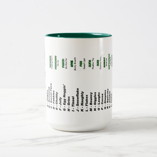 Wat is uw Elf Name Mok? Tweekleurige Koffiemok (Center)