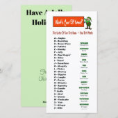 Wat is Uw Naam van het Elf? Het Wenskaart van de Feestdagenkaart (Voorkant / Achterkant)