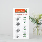 Wat is Uw Naam van het Elf? Het Wenskaart van de Feestdagenkaart (Staand voorkant)