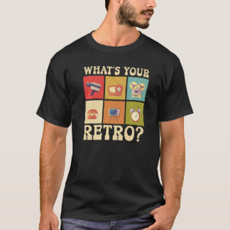 Wat is uw Retro Party Vintage 80s 90s Klassiek T-shirt
