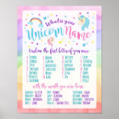 Wat is uw Unicorn naam? Poster (Voorkant)