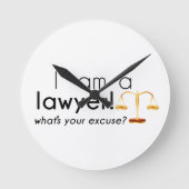 wat is uw verontschuldiging? ronde klok (Voorkant)