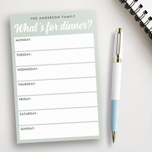 Wat is voor diner licht salie groene weekplanner post-it® notes