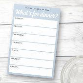 Wat is voor diner licht stoffige blauwe weekplanne post-it® notes