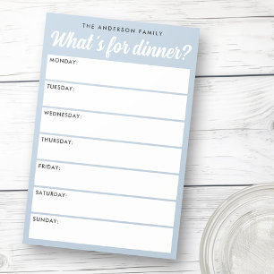 Wat is voor diner licht stoffige blauwe weekplanne post-it® notes