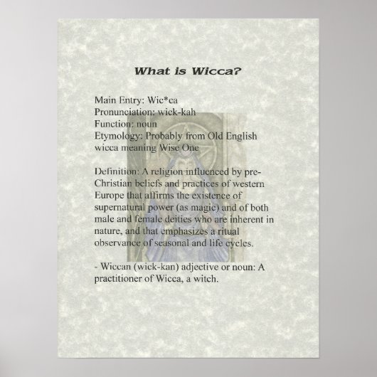 Wat is Wicca Poster (Voorkant)