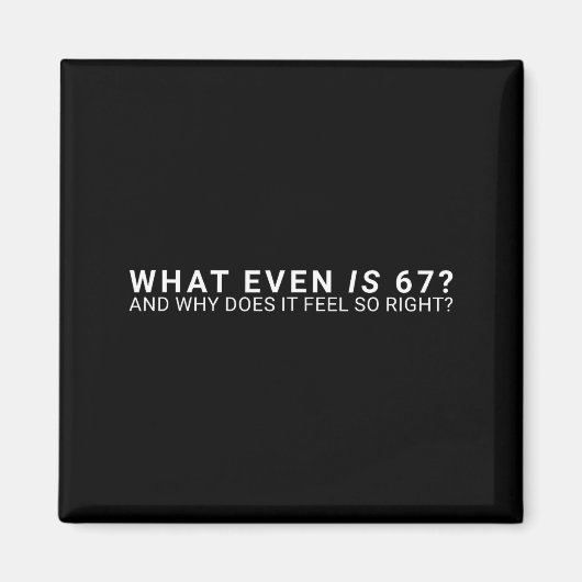 Wat is zelfs 67 Meme Magneet (Voorkant)