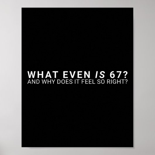Wat is zelfs 67 Meme  Poster (Voorkant)