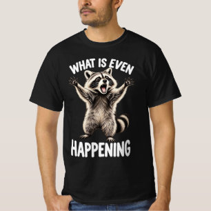 Wat is zelfs grappige wasbeer meme t-shirt