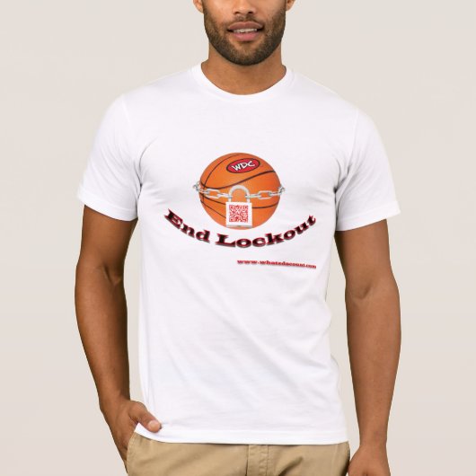 WAT IS Z'N DK? Basketball Season "End Lockout" T-shirt (Voorkant)