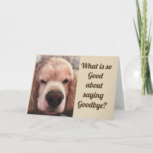 WAT IS "ZO GOED" OVER GEZEGDE ***GOODBYE?** KAART (Voorkant)