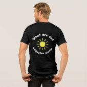 Wat is zon zonder mensen Tri-Blend shirt (Achterkant volledig)