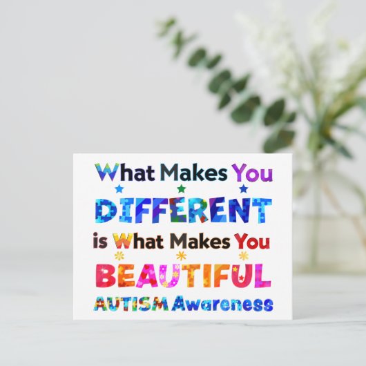 Wat je anders maakt, is bemoedigend. briefkaart (Staand voorkant)