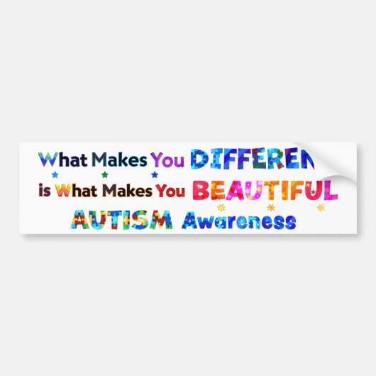 Wat je anders maakt, is bemoedigend. bumpersticker (Voorkant)