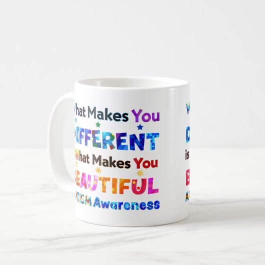 Wat je anders maakt, is bemoedigend. koffiemok (Voorkant links)